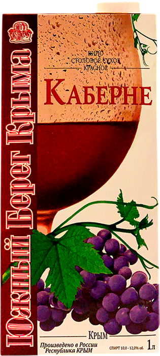 ЮЖНЫЙ РАССВЕТ КАБЕРНЕ КРАС СУХ 1Л 2070049