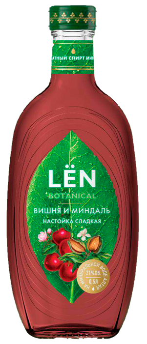 ЛЁН НАСТОЙКА СЛАДКАЯ ВИШНЯ МИНДАЛЬ 21% 0.5 2260065