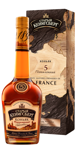 Коньяк Старый Кенигсберг 5 лет 0,5 N *6  п/у (карта) 4629114