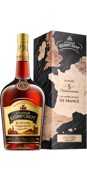 Коньяк Старый Кенигсберг 5 лет 1,5 N *3 п/у + карта 4736741
