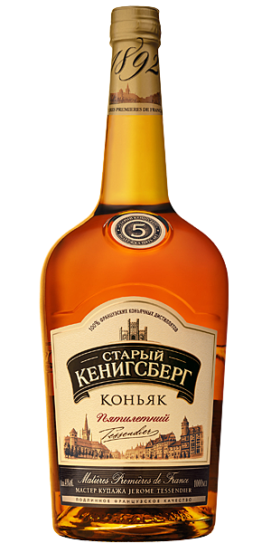 Коньяк Старый Кенигсберг 5 лет 1,0 N *6 + стакан 4736740
