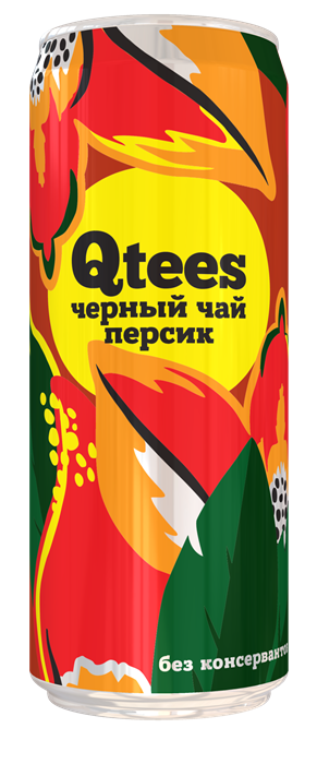 QTEES ЧАЙ ЧЕРНЫЙ ПЕРСИК 0.33 (12) 1320170