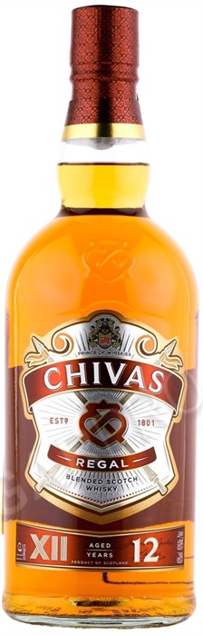 Виски шотландский купажированный Чивас Ригал 12 лет 0,75 л 2620338