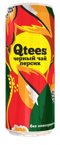 QTEES ЧАЙ ЧЕРНЫЙ ПЕРСИК 0.33 (12) 1320170